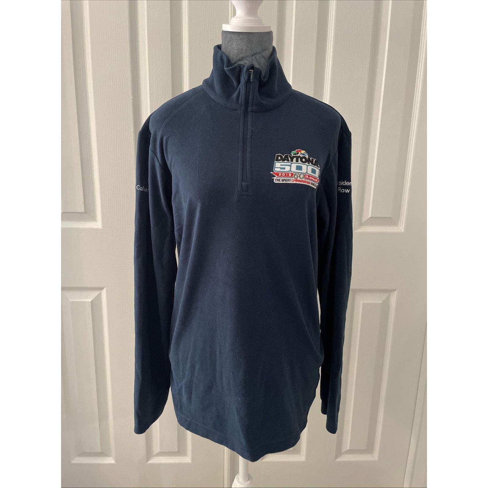 Daytona 500 Jacket 2018 60th Annual Blue Columbia Fleece Women&acirc;s Large